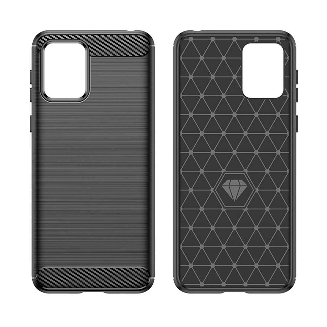 Протиударний TPU чохол Rugged Carbon для Motorola E13 (xt2345) | Mofan | чорний