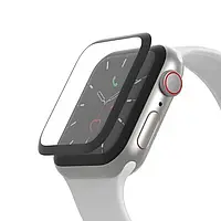 Стекло защитное для Apple Watch 45mm (0,2 мм, 3D) черное Flexible Glass (пленка Polycarbone)