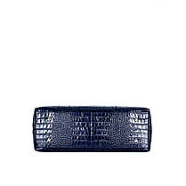 Сумка Assa жіноча шкіряна синя "крокодил" 1265-1, фото 4