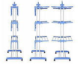 Підлогова складана багатоярусна сушарка для білизни на 40 кг універсальна компактна, фото 2