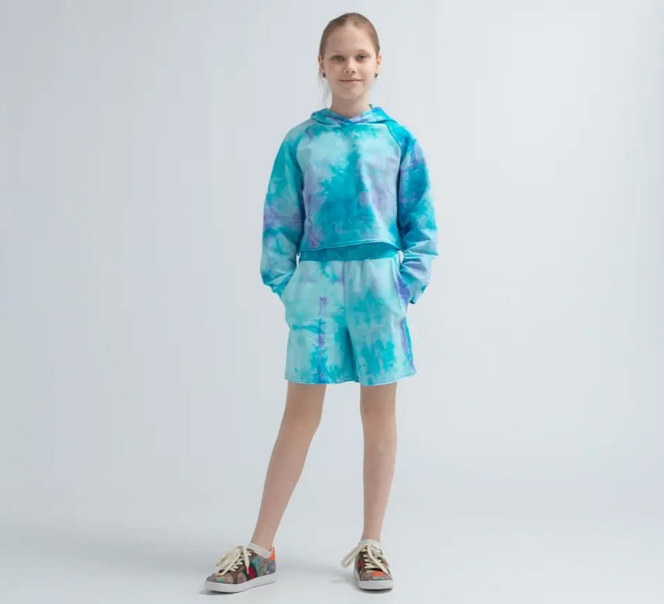 Костюм у стилі тай-дай на літо для дівчинки р.104-158, фото 1