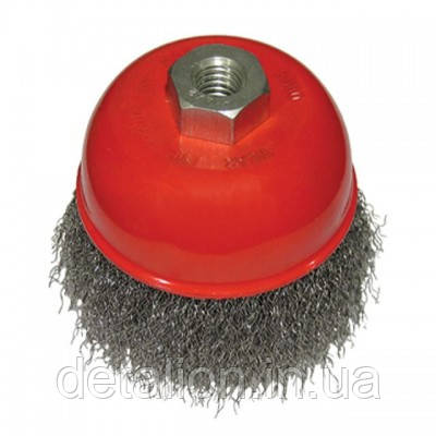 Щітка чашкова 85 мм, для КШМ, М14 (витий дріт) INTERTOOL BT-1085, фото 1