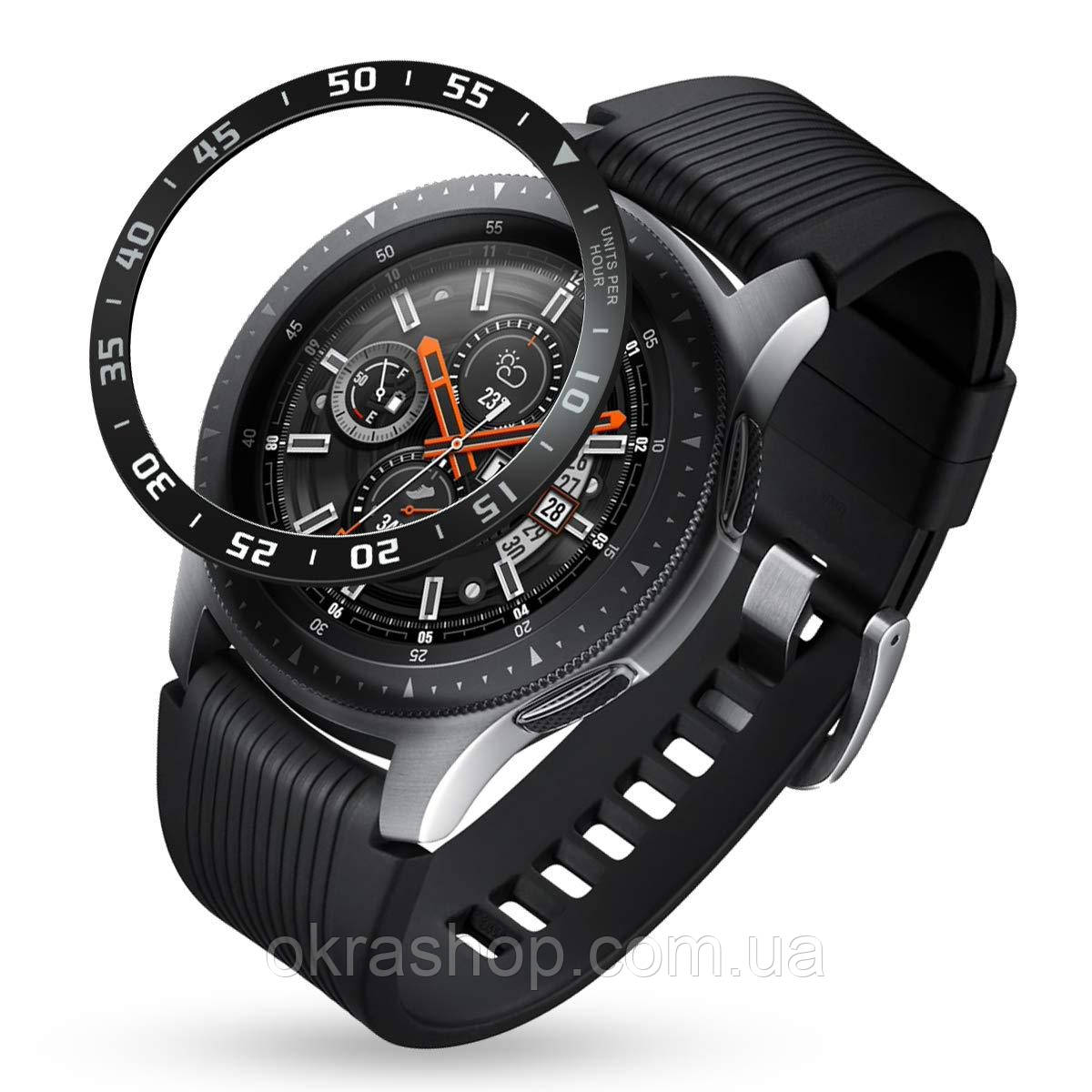 Захисний безель для Samsung Gear S3 / Galaxy Watch 46 mm. Чорний
