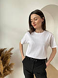 Біла базова оверсайз футболка 100% бавовна fruit of the loom Valueweight унісекс S, фото 3