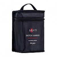 Набір спиртових маркерів SANTI в сумці, 24 шт./ уп.