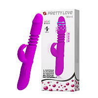 Вібратор-ротатор із кліторальним стимулятором Pretty Love Ward Vibrator Purple