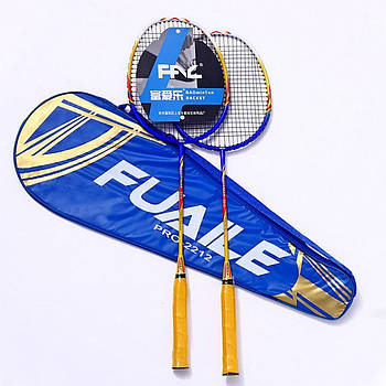 Ракетки для бадмінтону Pro-2212, Сині / Набір ракеток для бадмінтону / Ракетки в чохлі / Комплект ракеток в чохлі