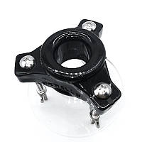 Фіксатор для члена та мошонки чорного кольору з металевими болтами сріблястого кольору Bdsm4u Ball Crusher OXBALLS Кайф