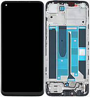 Дисплей модуль тачскрин Realme 8 4G/8 Pro черный OLED в рамке