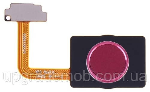 Шлейф LG G710EM G7 ThinQ/Q925 з сканером відбитка пальця рожевого кольору Raspberry Rose оригінал, фото 1