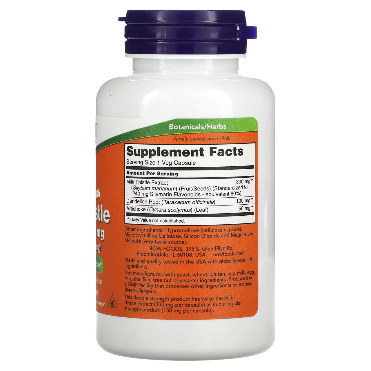 Купить Now Foods Silymarin Milk Thistle Силимарин расторопша 300 мг ...