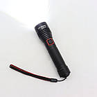 Потужний ліхтар ручний тактичний 15 Вт, Акумулятор 8800 mAh, з USB-Type-C заряджання та ZOOM, BL-P02-P50, фото 9