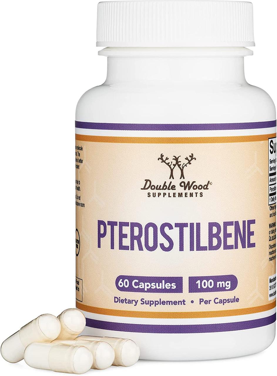 Double Wood Pterostilbene / Птеростильбен антиоксидант 60 капсул