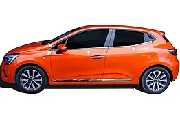 Нижня окантовка вікон Omsa Line для Renault Clio V 2019- Нержавіюча сталь (8 шт)