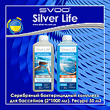 Срібний бактерицидний комплекс для басейну 2x1000 мл SVOD Silver Life дезінфекції води від бактерій, фото 8