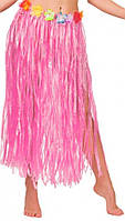Гавайская юбка, розовая (75 см.)