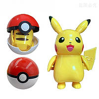 Іграшка Покемон-трансформер Пікачу з Покеболом, 11 см