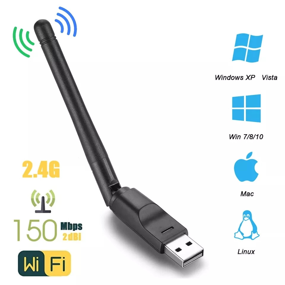 USB wifi вайфай wi fi вай фай адаптер з антеною 7601