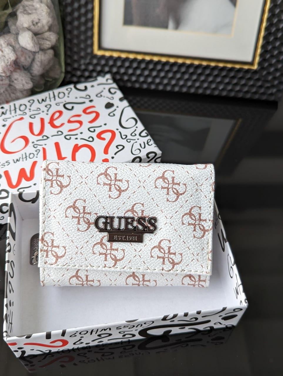 Гаманець Guess жіночий міні Гаманець Гесс білий