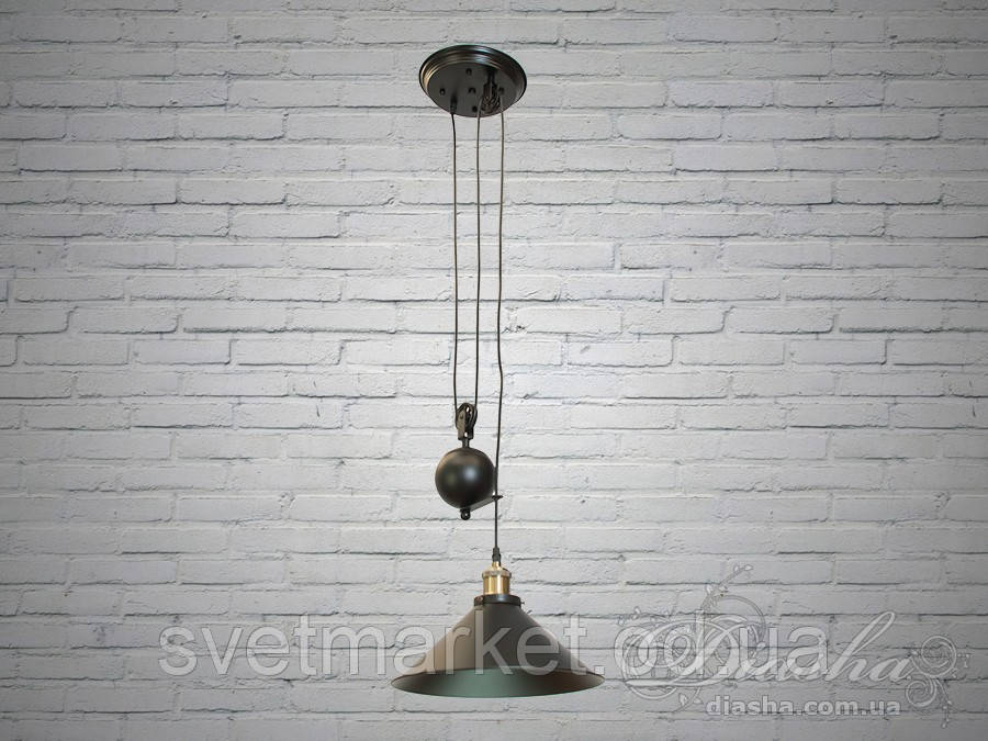 Люстра Loft з противагою гирей 9016-1BK
