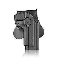Жесткая полимерная поясная кобура AMOMAX для пистолетов Beretta 92, 92FS, M9 под правую руку. Черный