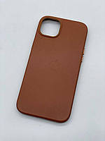 Чехол Leather Case для iPhone 14 Pro Max (Коричневый)
