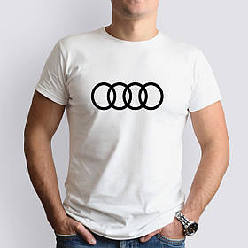 Футболка з маркою авто NEW AUDI / Ауді, біла