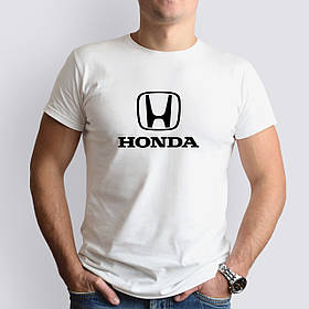 Футболка з маркою авто HONDA / Хонда, біла