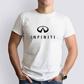Футболка з маркою авто з Infiniti / Інфініті, біла