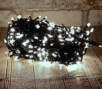 Новогодняя гирлянда Бахрома (Icicle-light) 320 LED (белый кабель) БЕЛАЯ (7м)