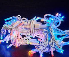 Новорічна гірлянда "Дощ вуличний ICE" 120 LED (білий кабелі) кольорова 5.5м