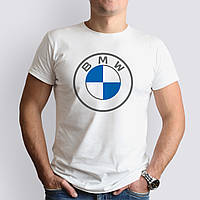 Футболка с маркой авто NEW BMW / БМВ, белая