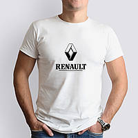 Футболка с маркой авто Renault / Рено, белая