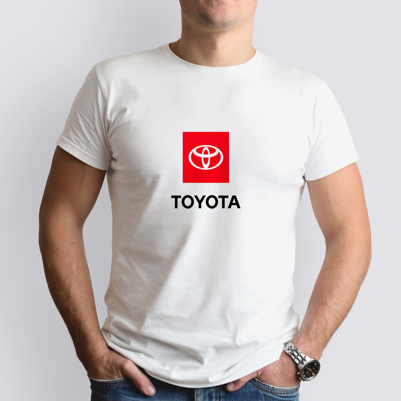 Футболка з маркою авто NEW TOYOTA / ТОЙОТА, біла