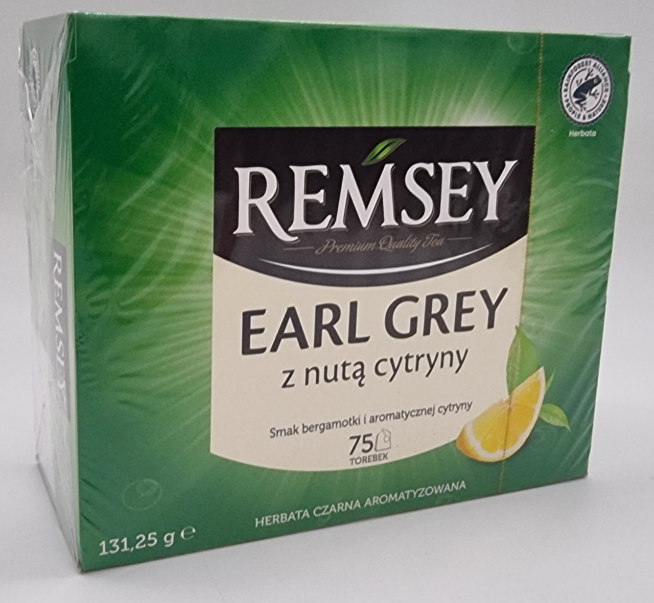 Чай чорний "Remsey Earl Nuta Cytryne" Чорний з бергамотом і лимоном 75 пак. Польща