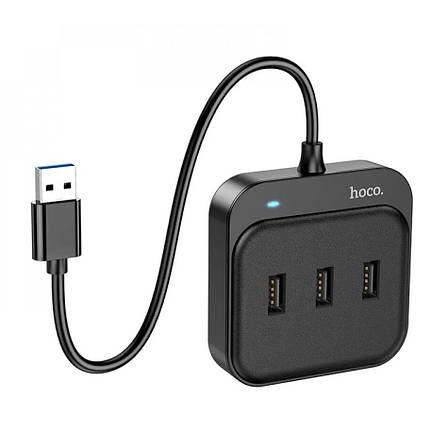 USB-Хаб Hoco HB31 Easy 4 в 1 USB на 4 х USB Чорний (38829), фото 1