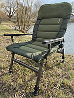 Крісло карпове Elektrostatyk FK6 підсилене з підлокітниками і регульованою спинкою (до 150 кг)
