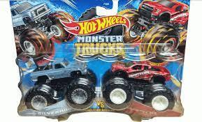 Набір машинок Hot Wheels  Хот Вілс Monster Trucks Silverado 1:64 (FYJ64/HLT60)