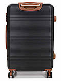 Валіза середня M чорна 66х42х25(+5)см/74л/3.6кг/Worldline 629, фото 3