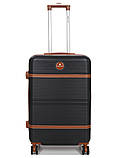 Валіза середня M чорна 66х42х25(+5)см/74л/3.6кг/Worldline 629, фото 2