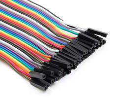 Дроти для ардуіно для макетних плат 20 см мама-мама Перемичка дюпонт 40 штук