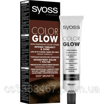 Відтінковий бальзам Syoss Color Glow Deep Brunette — Насичений Каштановий 100 мл (9000101679403)