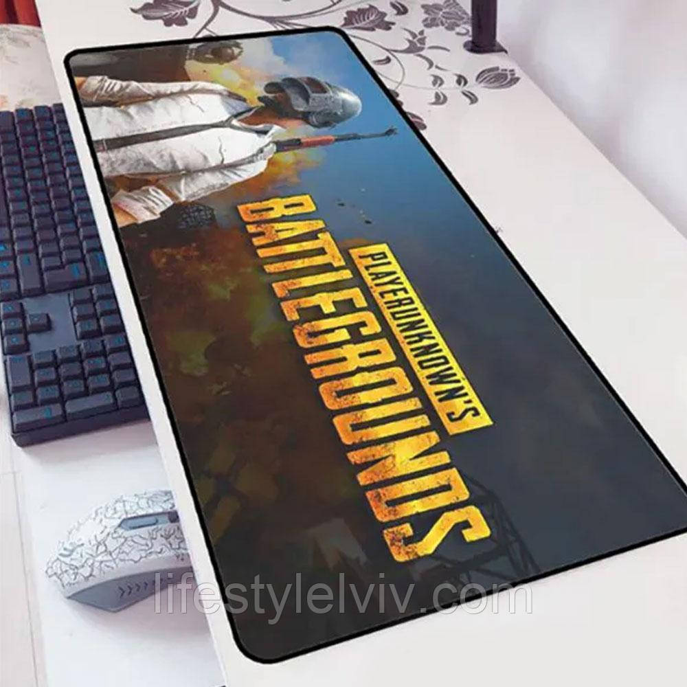 Килимок для мишки BATTLEGROUNDS P-700, 30х70 см / Ігровий комп'ютерний килимок / Килимки для мишки