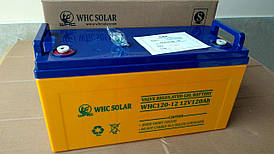 Гелевий тяговий акумулятор WHC Solar Gel battery 12V 120Ah ДБЖ інвертор