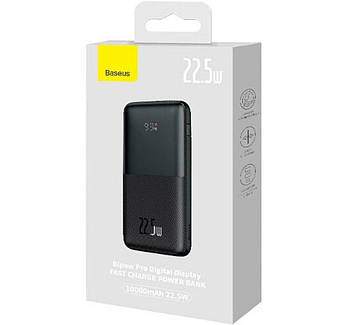 Повербанк Power Bank Baseus PPBD030001 Bipow Pro Digital Display Fast Charge 20000mAh 22.5W (Чорний)