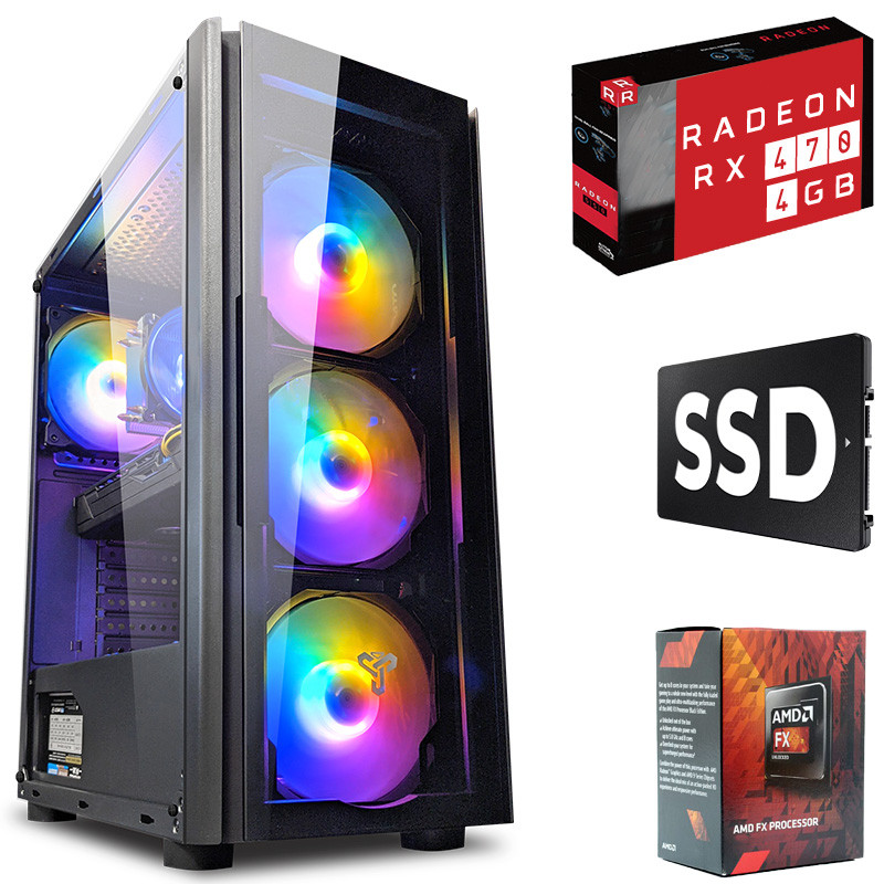 Суперігровий ПК ZEVS PC8990UX AMD FX 8 ядер + RX 470 4 GB + 16 GB DDR3