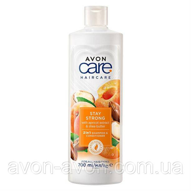 Avon HAIR CARE 2-в-1 Шампунь-кондиціонер для волосся «Абсолютна сила з екстрактом абрикоса та маслом ши» Avon(Ейвон) 700 мл