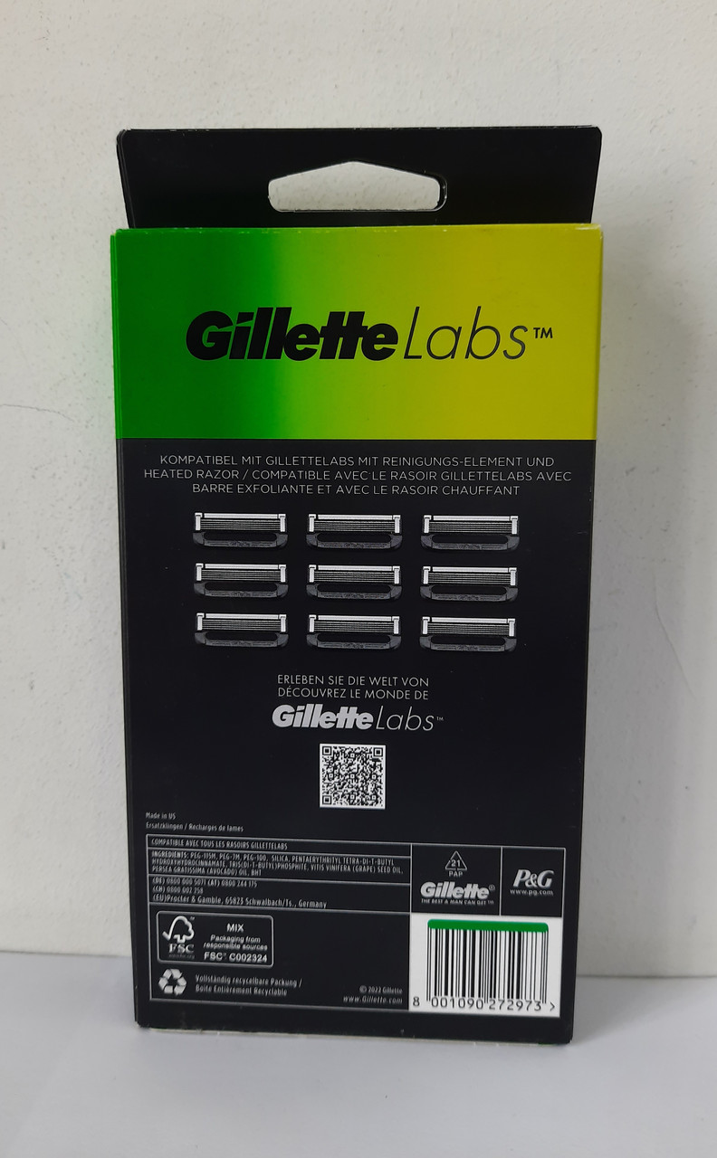 Кассеты Gillette Labs 9 шт. Німеччина: продаж, ціна у Хмельницькому ...