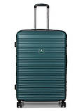 Валіза Франція велика L зелена 75х52х31(+5)см/115л/4.3кг/Worldline 805, фото 2