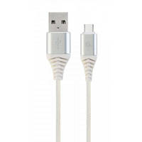 Кабель USB 2.0 — Type-C 1m Cablexpert Premium білий CC-USB2P-AMCM-1M-BW2